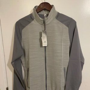 Adidas Heather Block Full-Zip Wind Jacket - Ladies' Large Gray